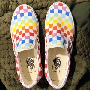Vans Multicolor Checkerboard Slip-On Sneakers